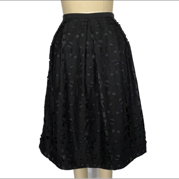 Talbots Other - TALBOTS PURE SILK Embroidered LACE MIDi PETITES SKIRT